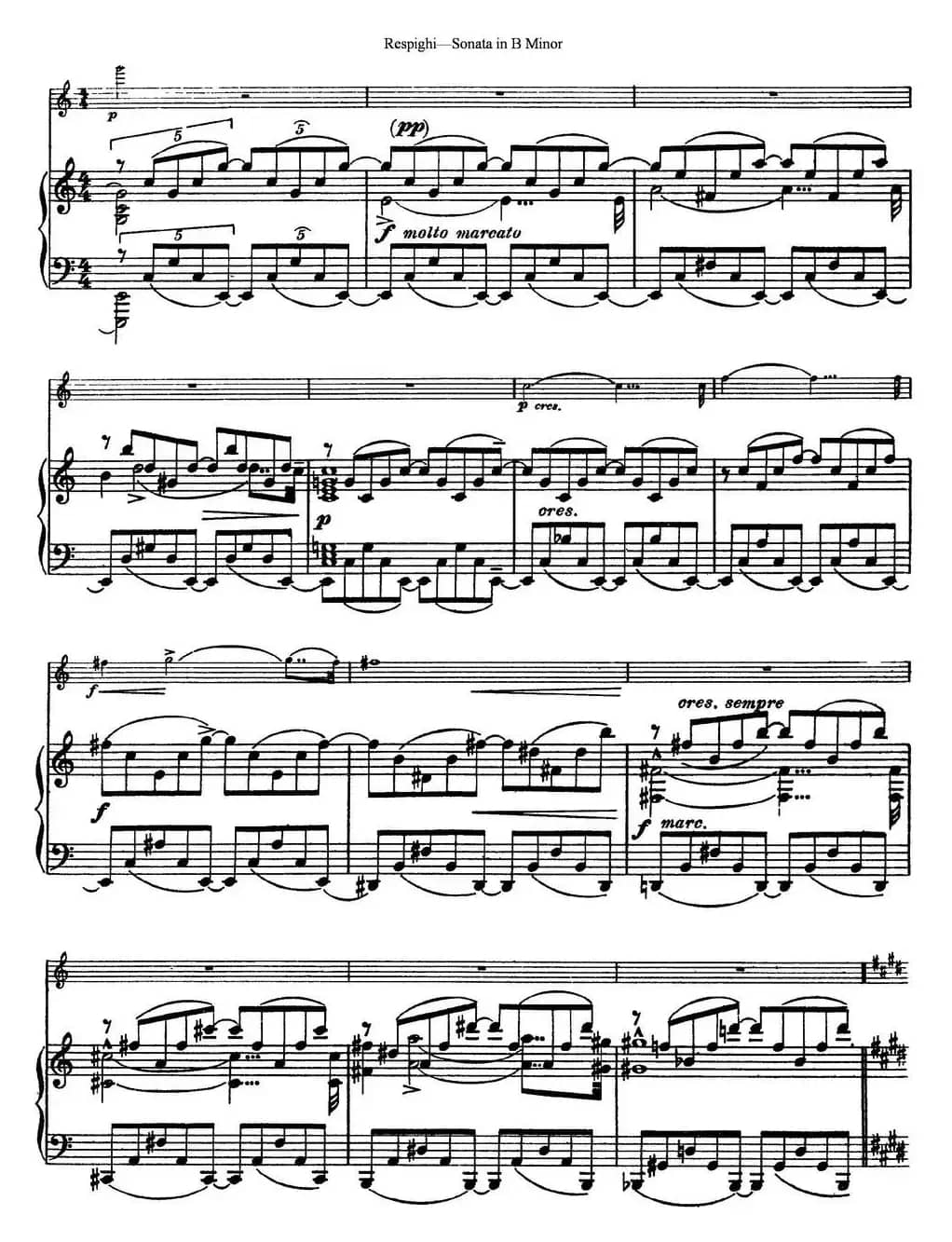 Violin Sonata in B Minor（小提琴+钢琴伴奏）