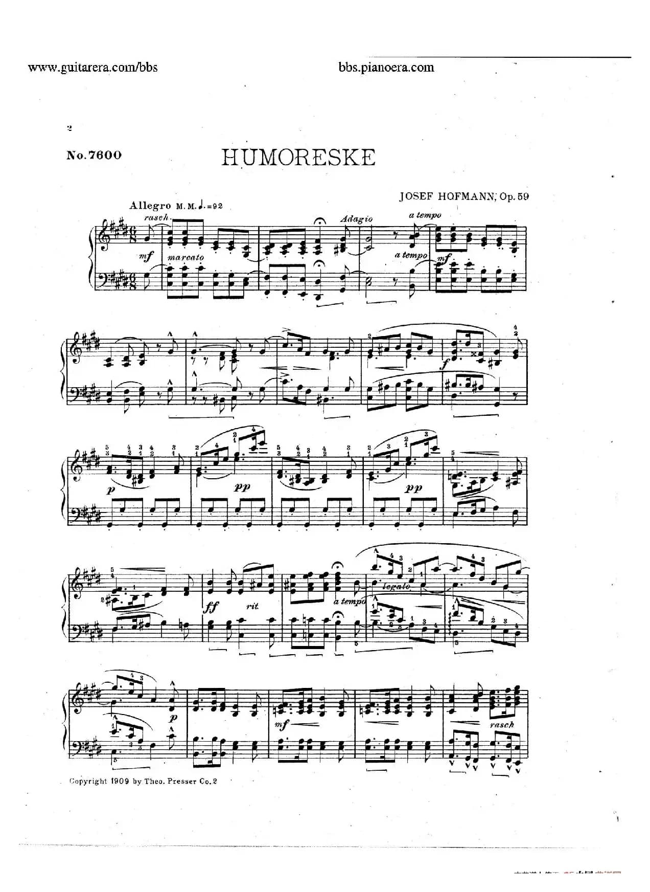 Humoreske in c-sharp Minor Op.59(升c小调幽默曲)