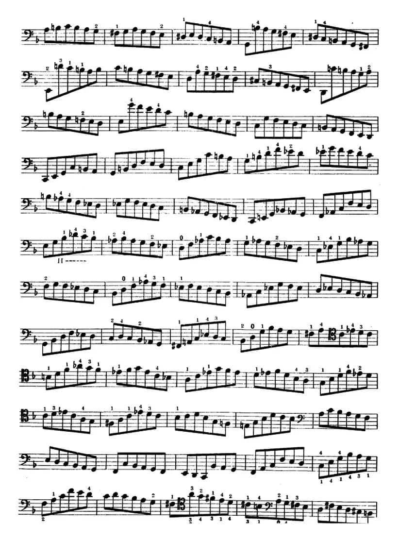 鲍斯特列姆大提琴练习曲（14-15）