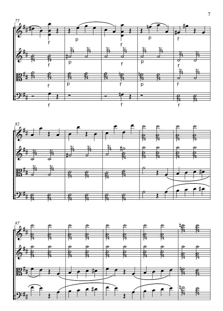 费加罗的婚礼（弦乐四重奏）