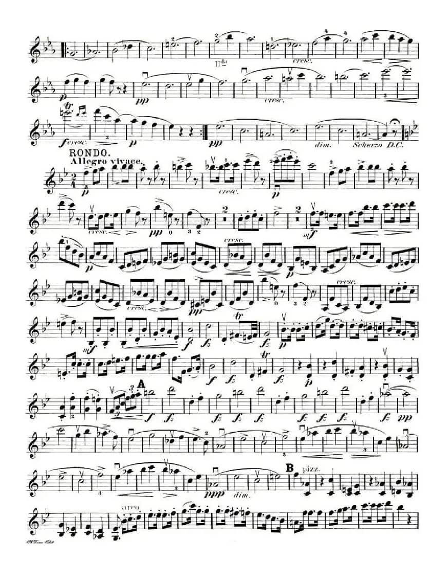 第一钢琴,小提琴，大提琴三重奏 Op.99之小提琴分谱