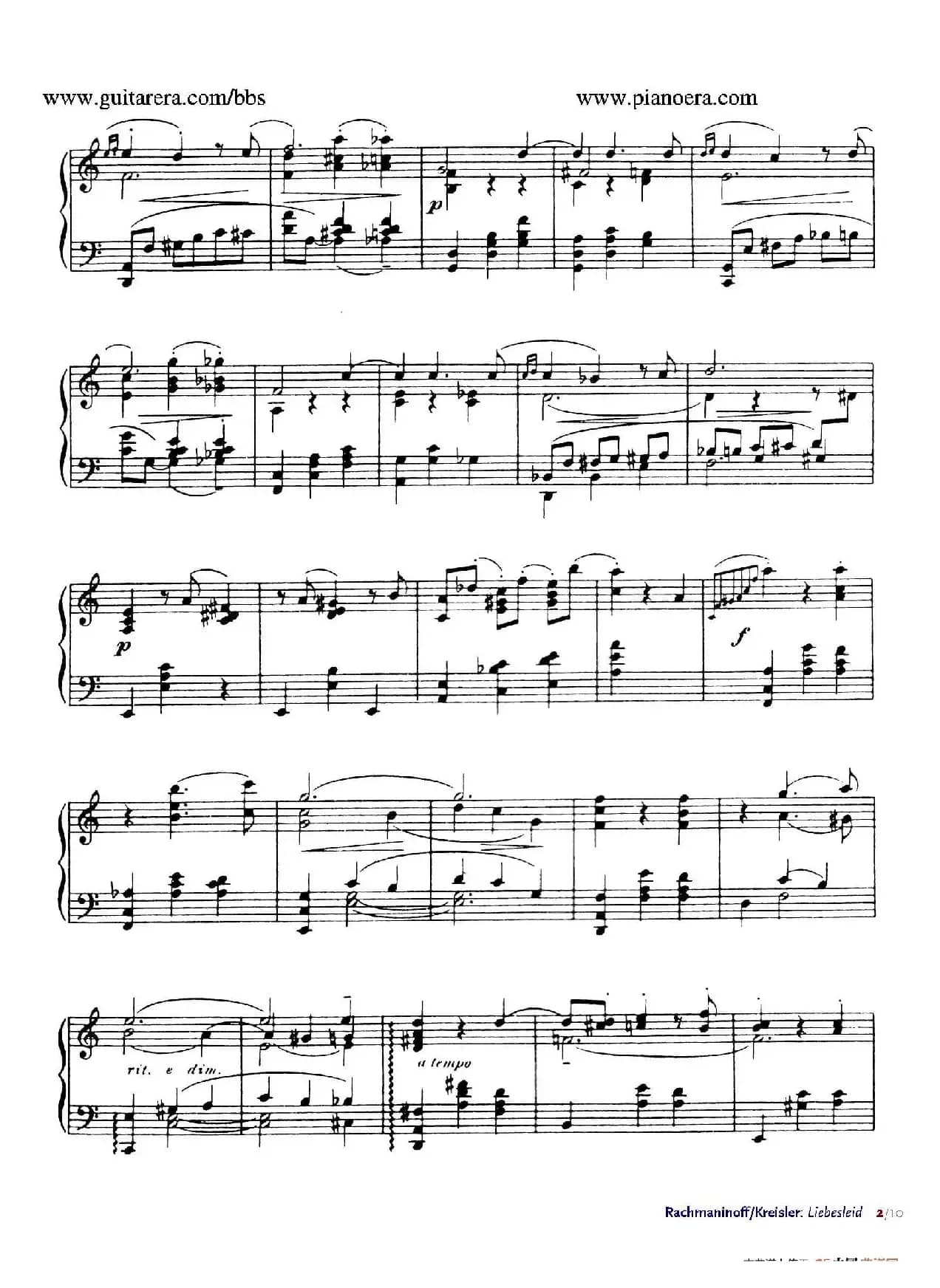 Liebesleid（爱的忧伤）（钢琴独奏版）