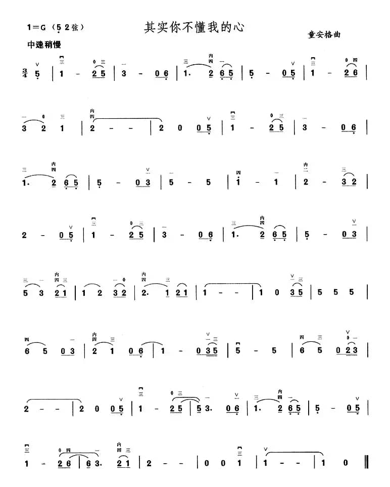 其实你不懂我的心