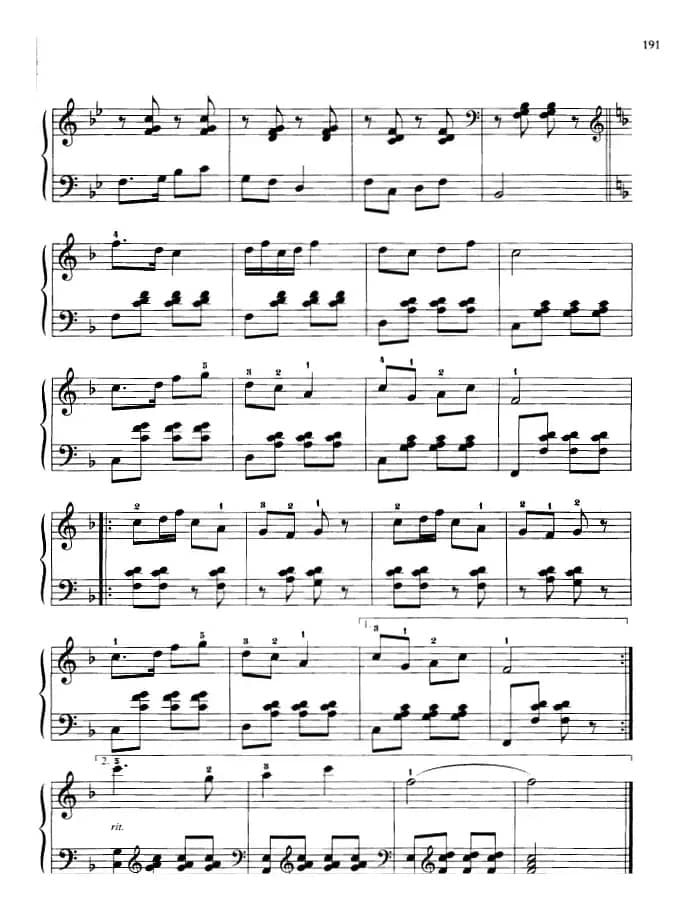 110首中国民歌钢琴小曲集：八月桂花开