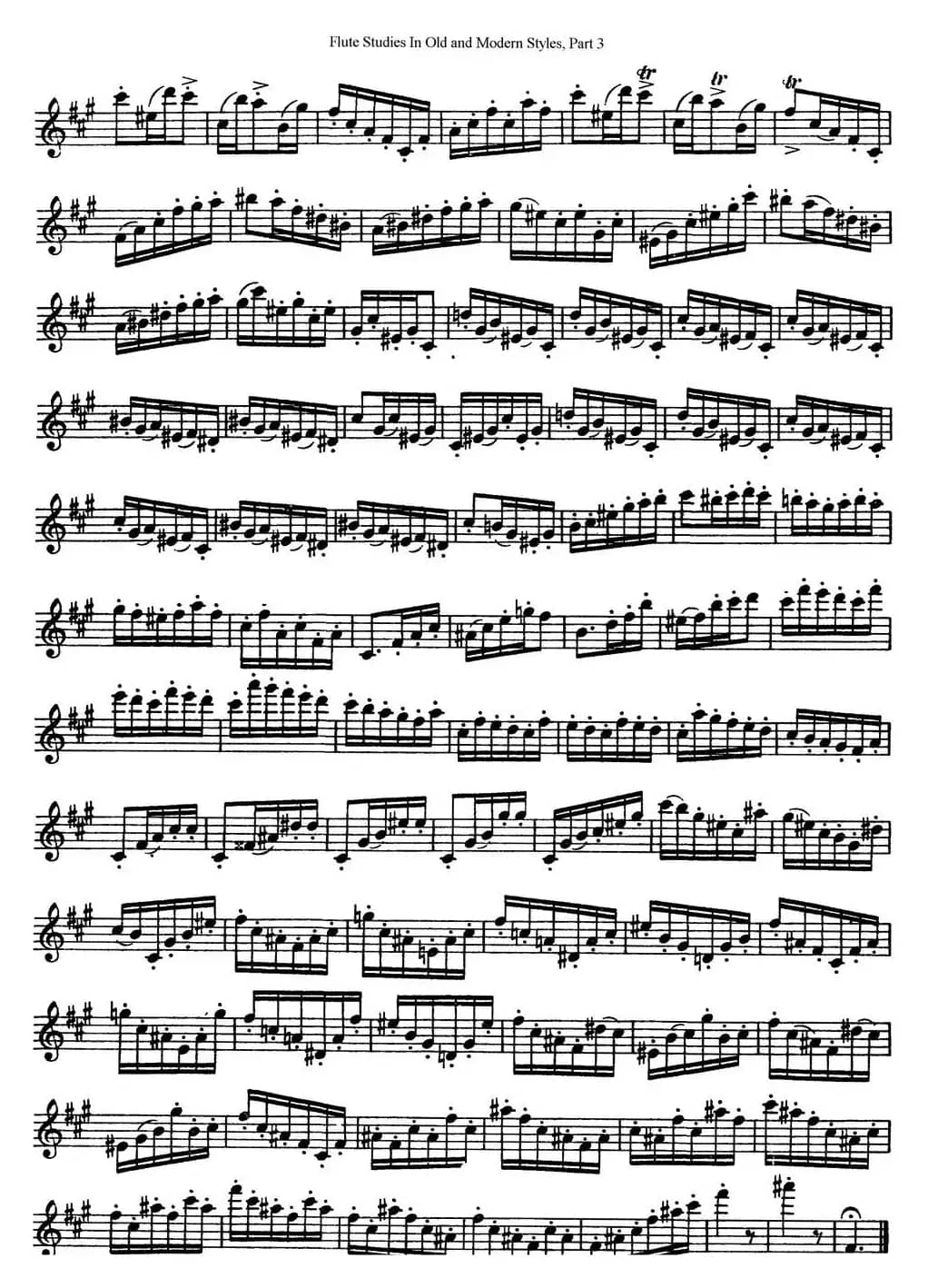 斯勒新老风格长笛练习重奏曲（第三部分）（NO.44-NO.45）