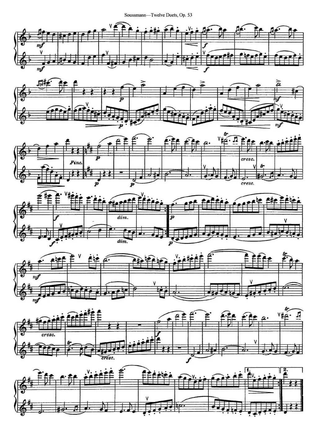 苏斯曼12首长笛重奏曲Op.53（NO.10-NO.11）