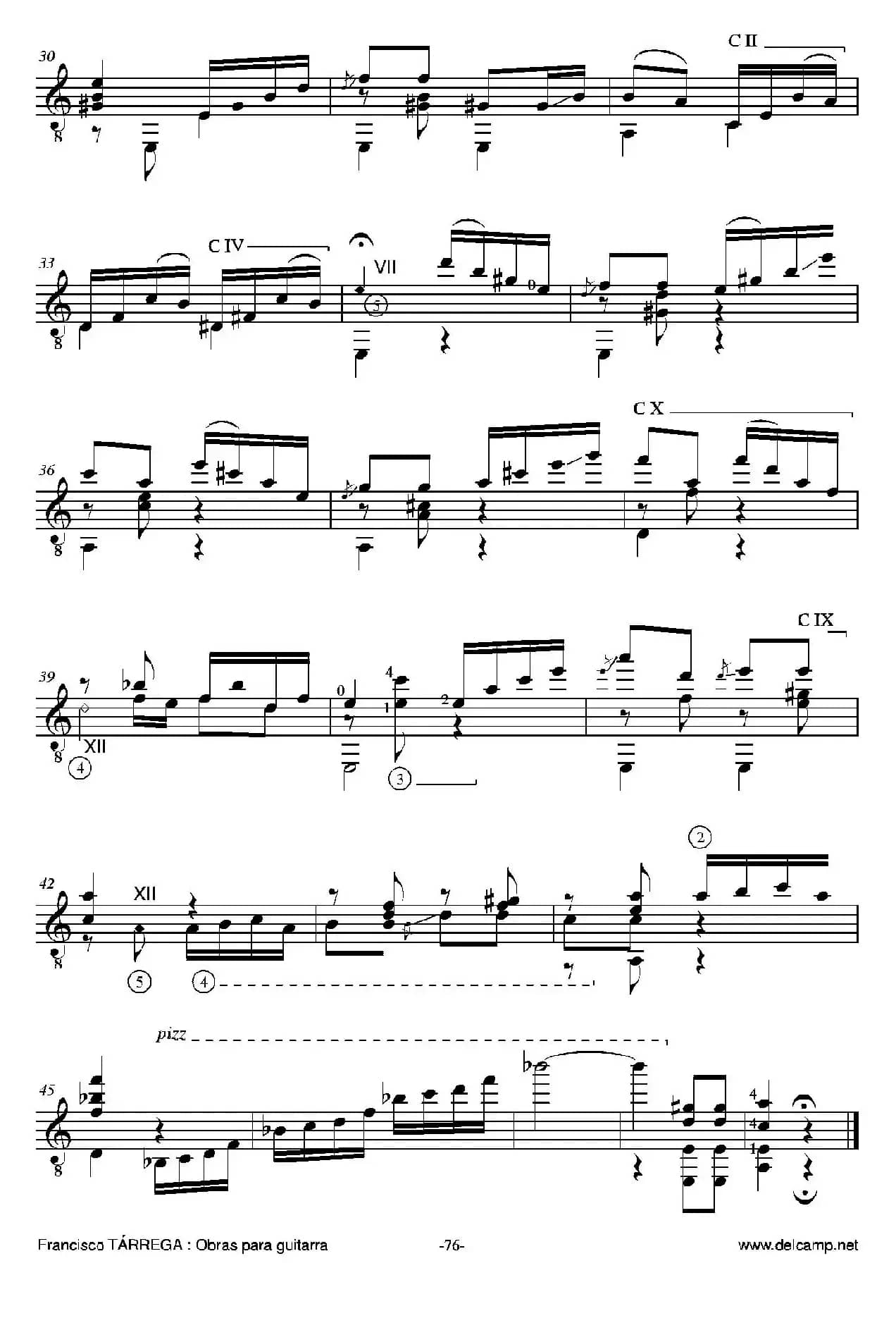 《塔雷加作品全集》第5部分（古典吉他）