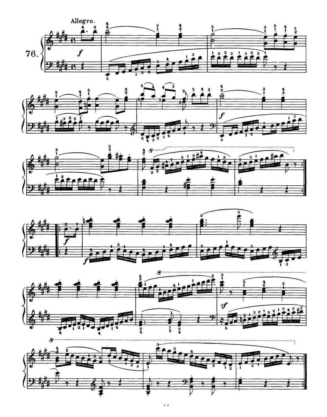 One Hundred and Ten Easy and Progressive Exercises Op.453（车尔尼110首简易练习曲 72——80）