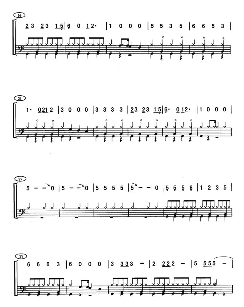 聪明的一休（架子鼓、主旋律+鼓谱）