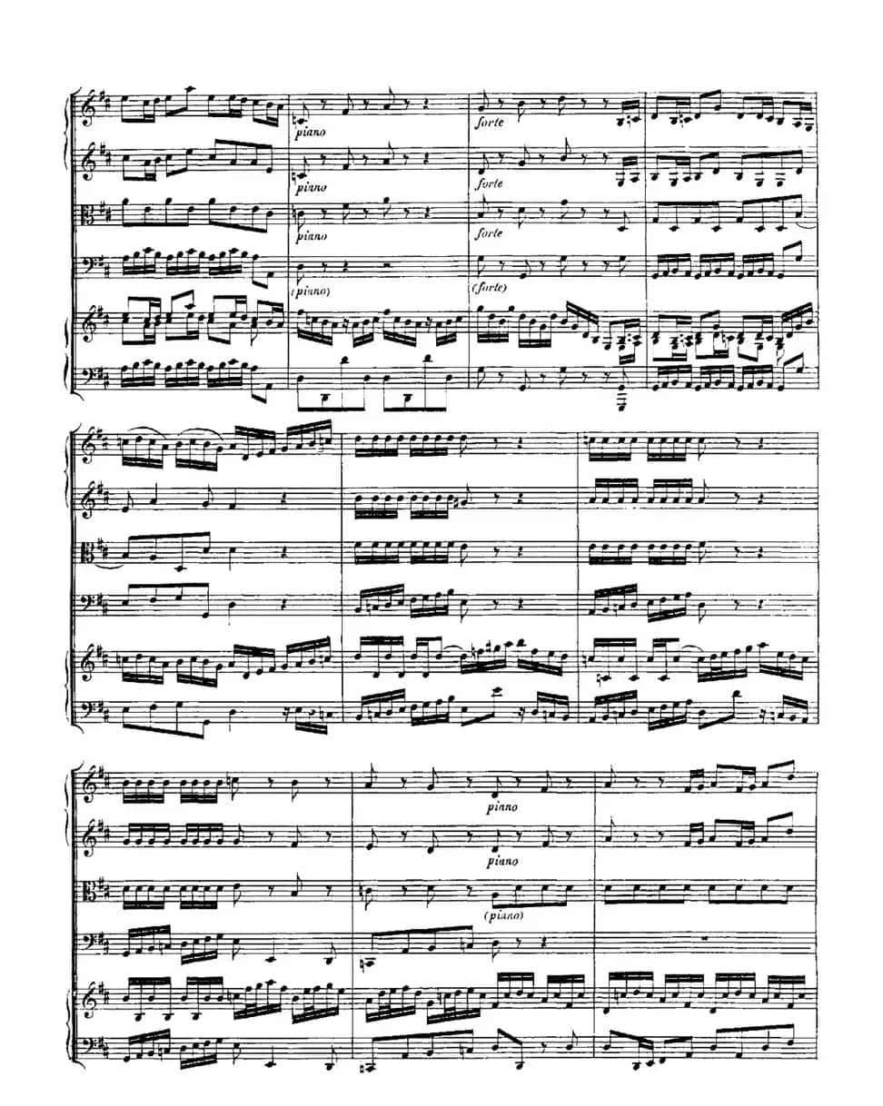 Harpsichd Concerto in D Maj BWV 1054（D大调第三号古钢琴协奏曲·总谱）