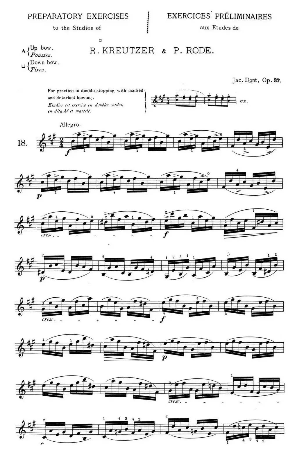 顿特24首小提琴练习曲 作品37—18