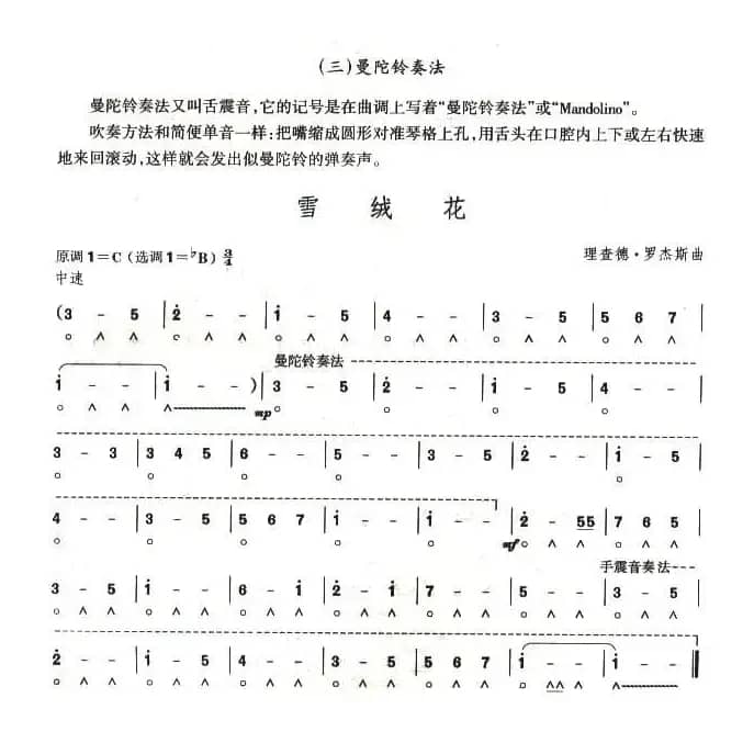 考级六级曲目：雪绒花