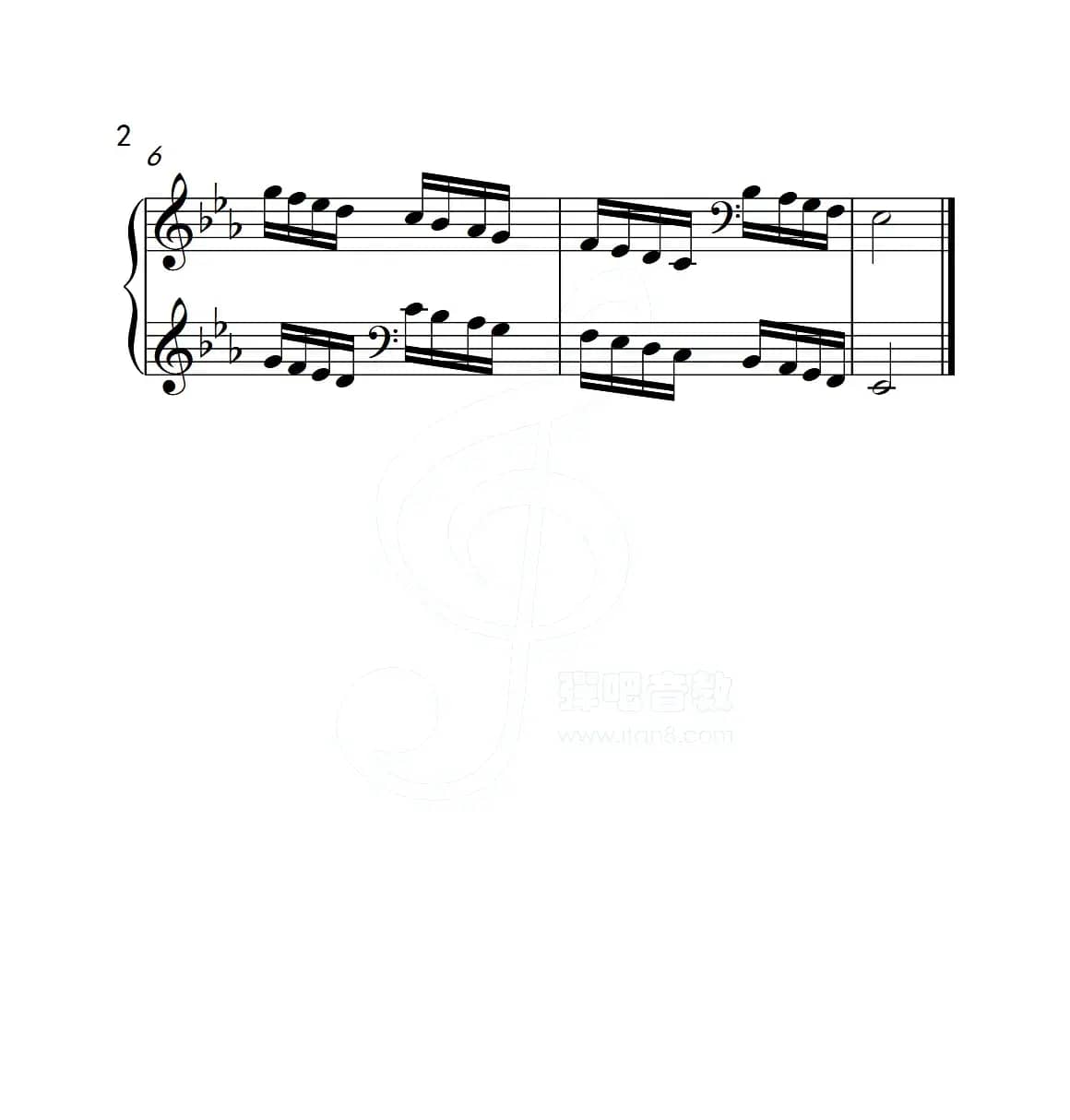 第五级 降E大调音阶（中国音乐学院钢琴考级作品1~6级）