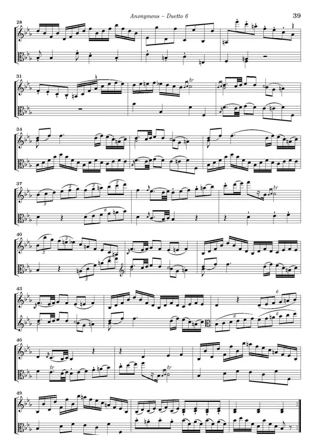 Duetto 6（小提琴+中提琴）