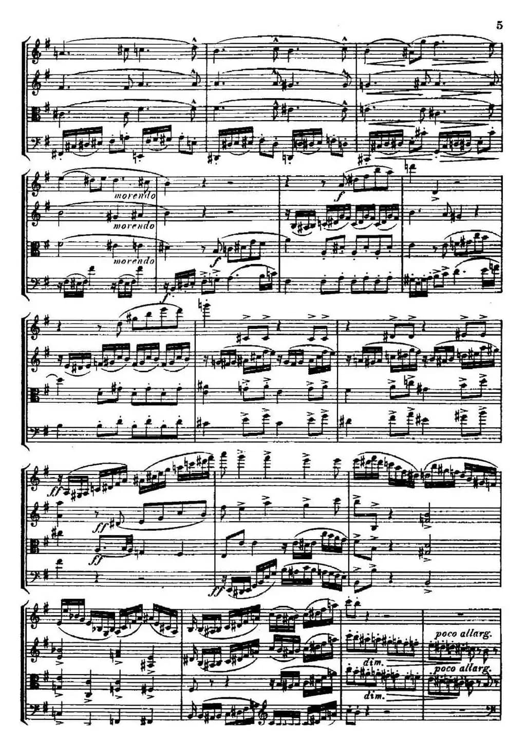 STREICHQUARTETT（E小调弦乐四重奏、I）