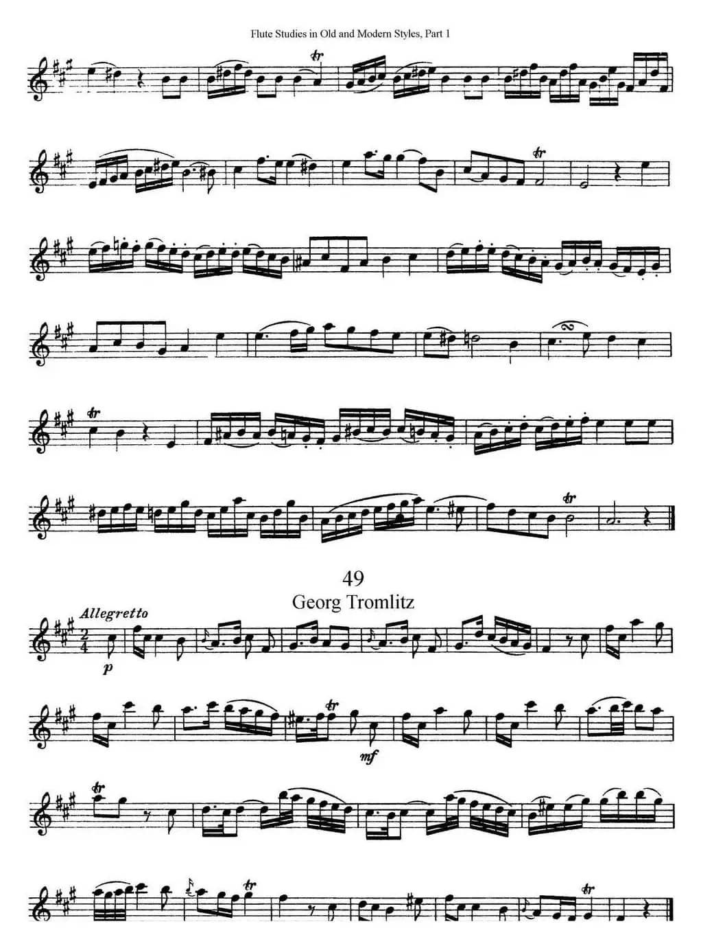 斯勒新老风格长笛练习重奏曲（第一部分）（NO.47-NO.49）