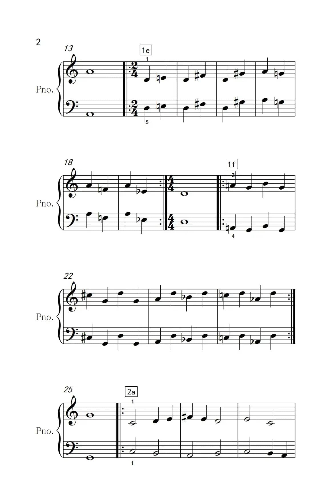 附录：基础练习（巴托克 小宇宙 钢琴教程 1）