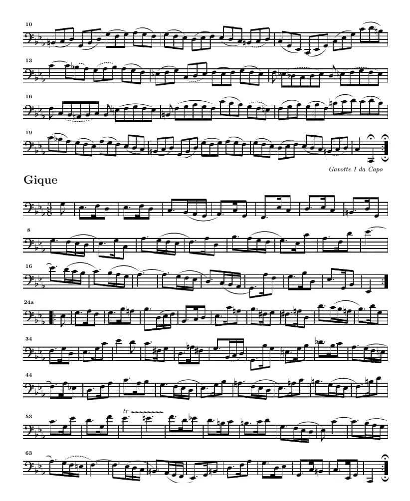 巴赫《大提琴无伴奏六首组曲》：Suite Ⅴ