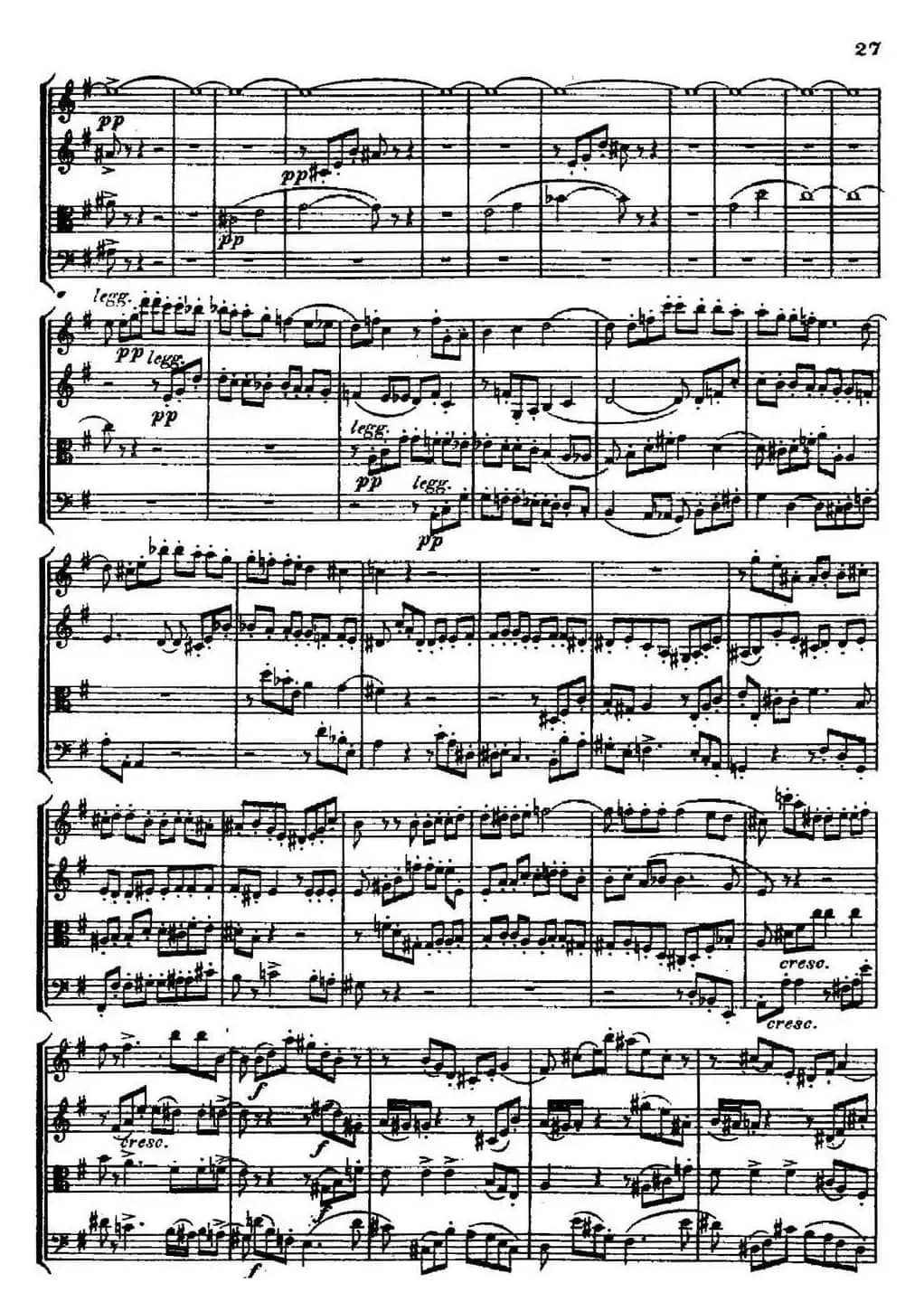 STREICHOUARTETT（E小调弦乐四重奏、III）