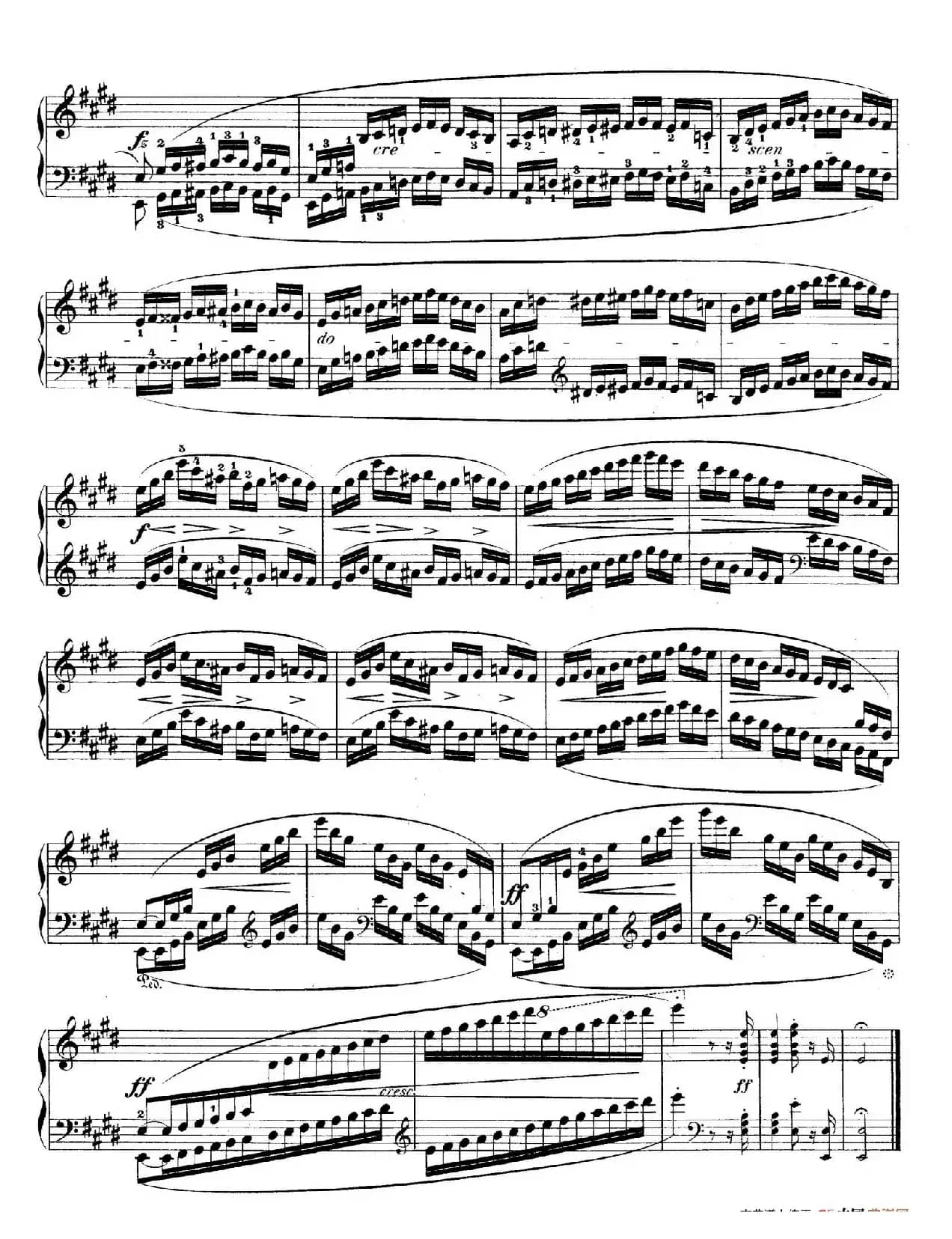 e小调第一钢琴协奏曲 Op.11((钢琴独奏版·第三乐章)