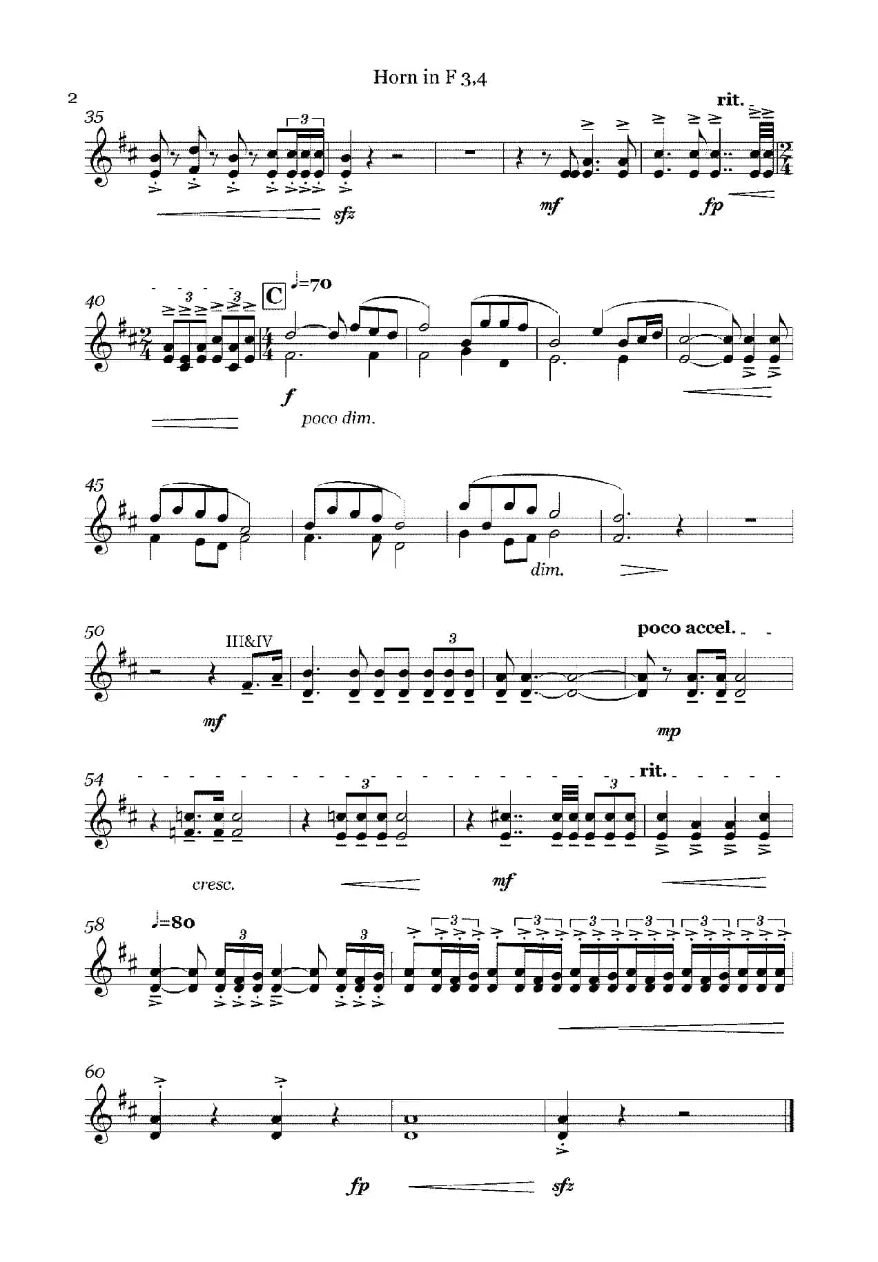 《华夏礼赞音乐史诗》序曲（铜管组分谱）