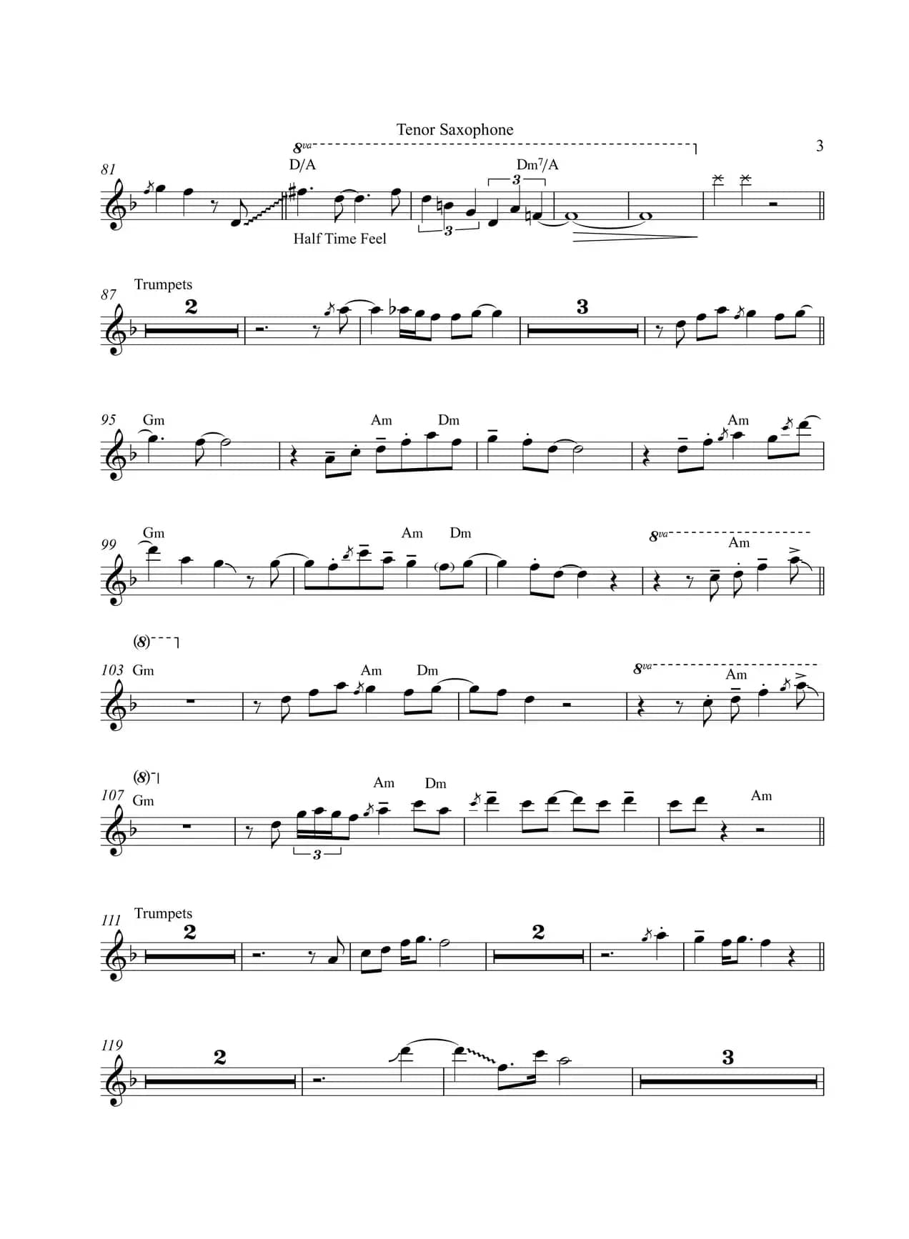 Move On Up（次中音萨克斯）