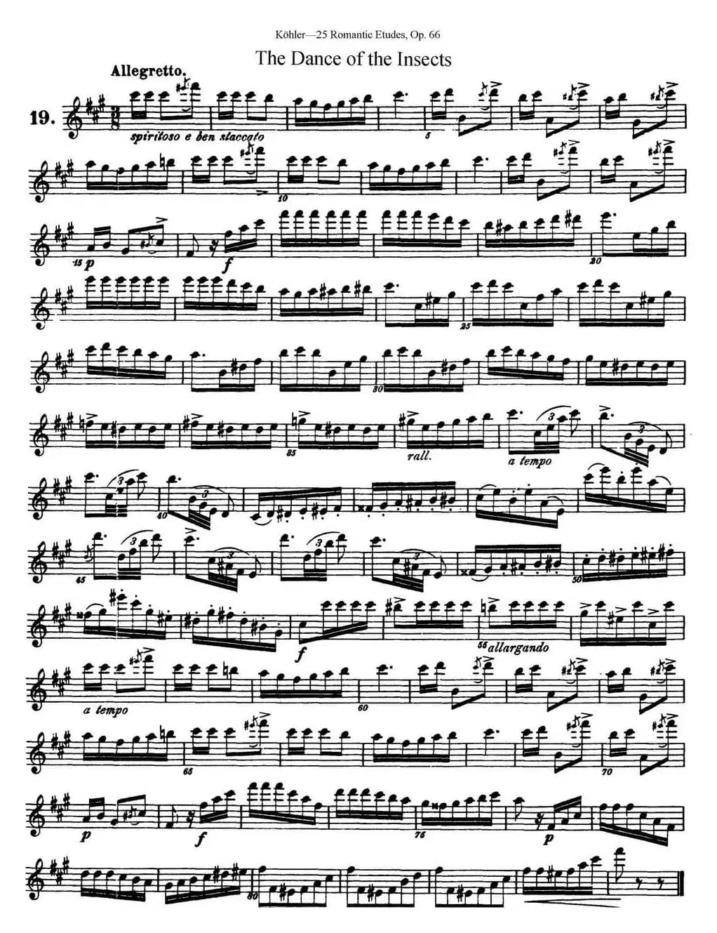 25首浪漫练习曲作品66号（NO.19）