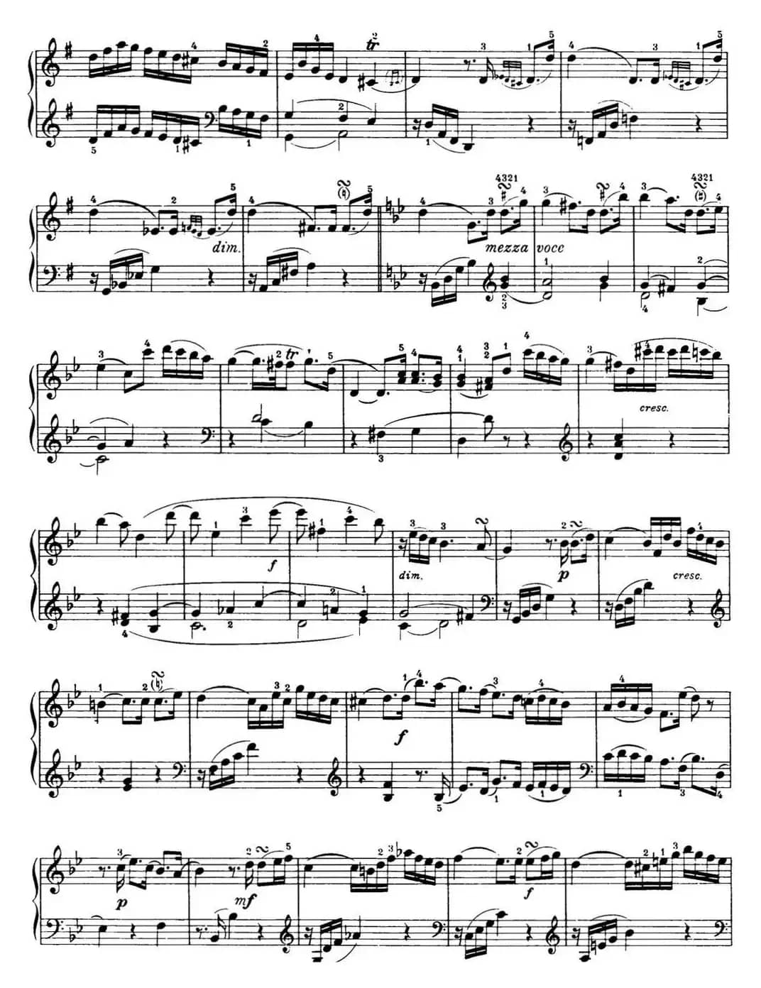 海顿 钢琴奏鸣曲 Hob XVI 44 in G minor