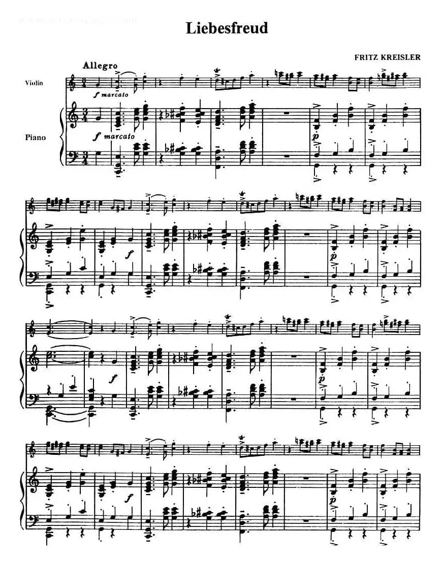 LIEBESFREUD（小提琴+钢琴伴奏）