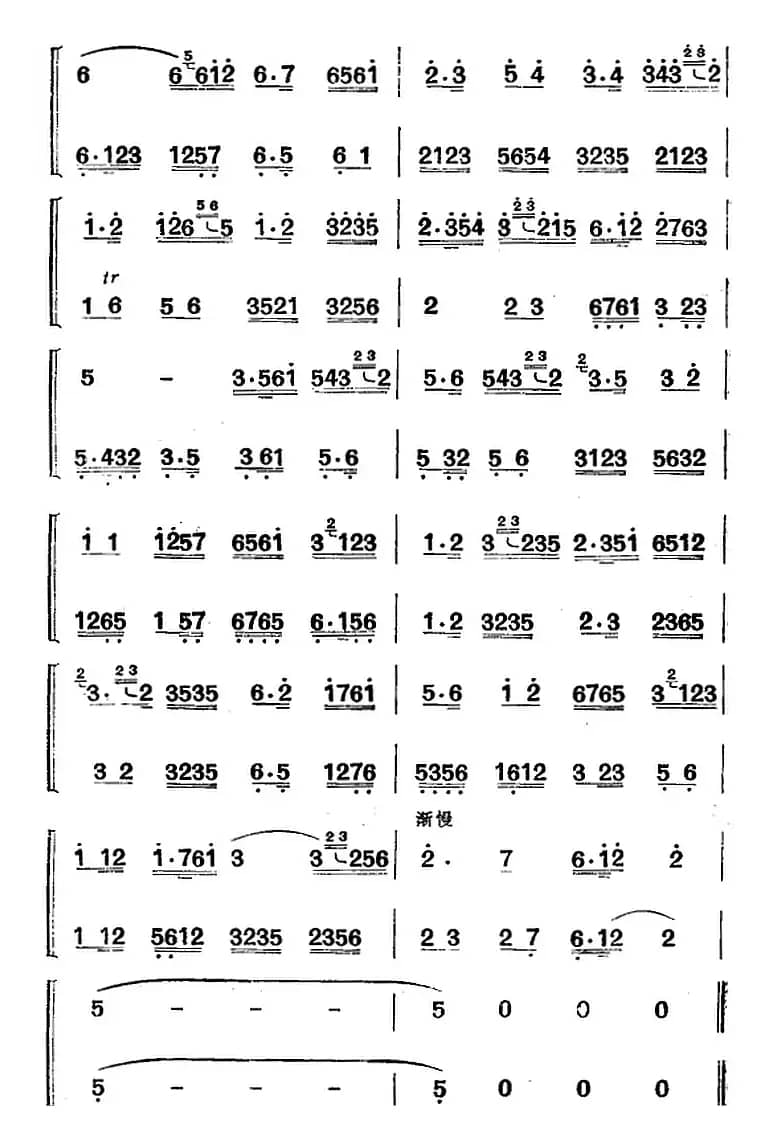 江南丝竹乐曲：慢六板（二胡+箫）