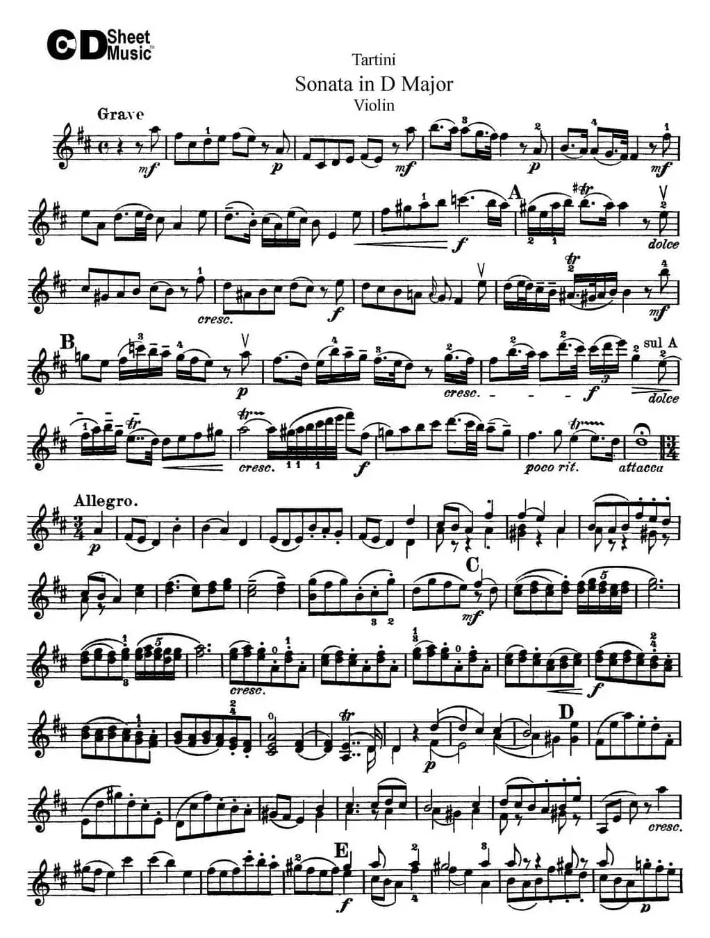 Violin Sonata in D Major