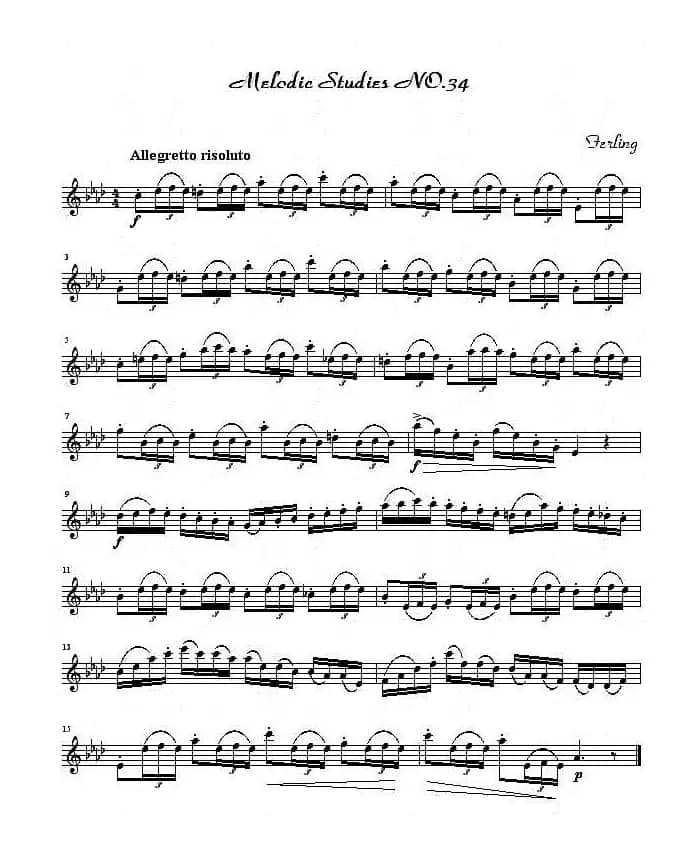 四十八首旋律练习曲之三十四