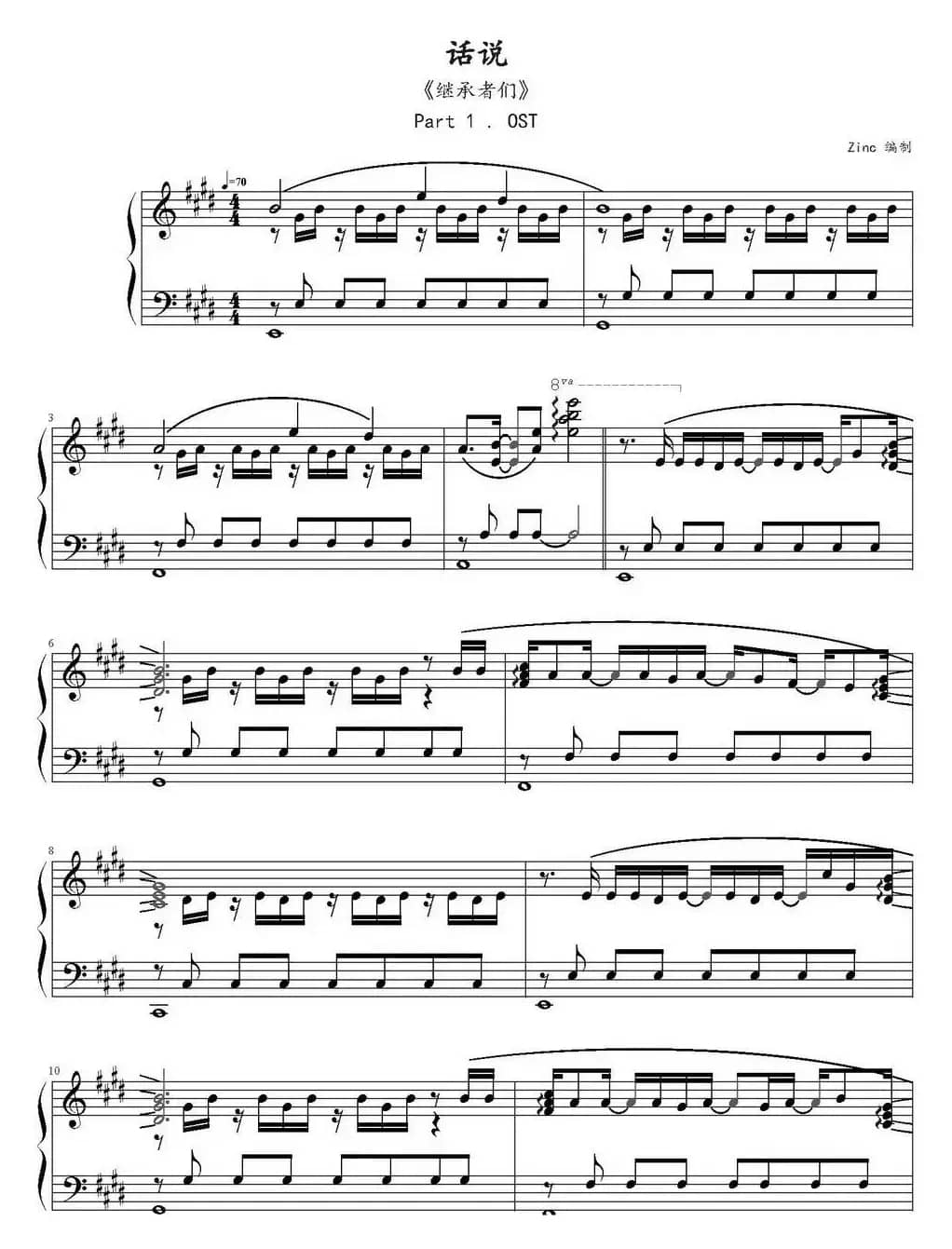 话说（电视剧《继承者们》主题曲）