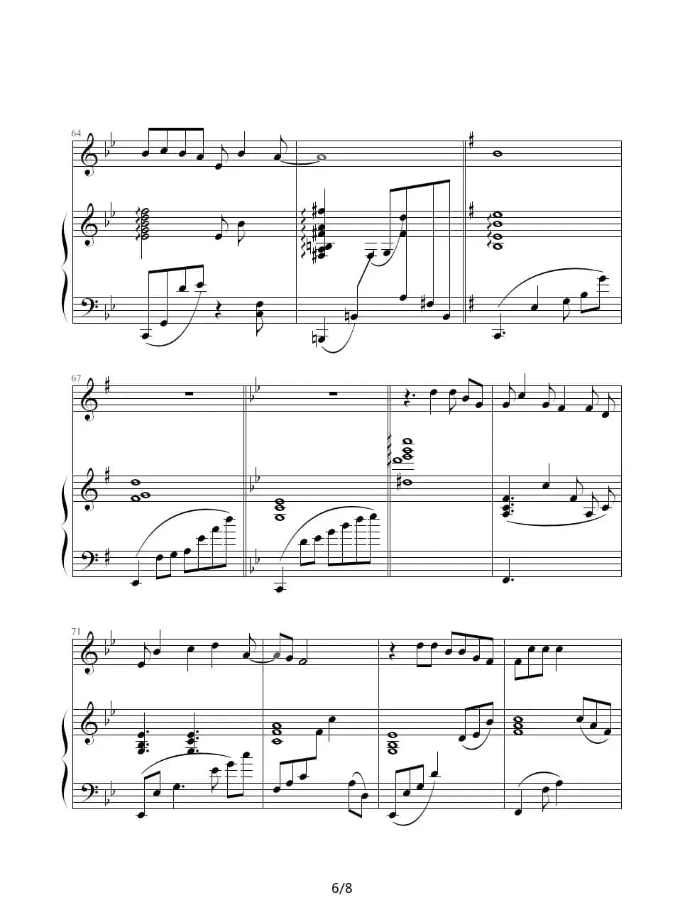 Ending（钢琴伴奏谱）