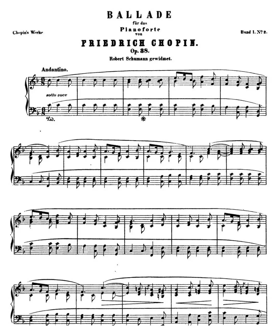 肖邦 叙事曲2 F大调 Chopin Ballade No.2 Op.38