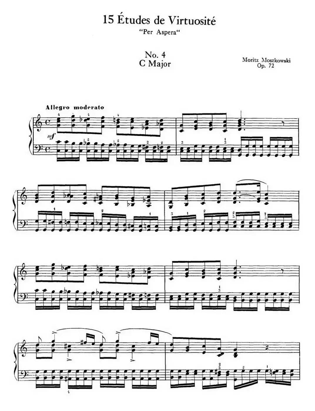 15 Etudes de Virtuosité Op.72 No.4 （十五首钢琴练习曲之四）