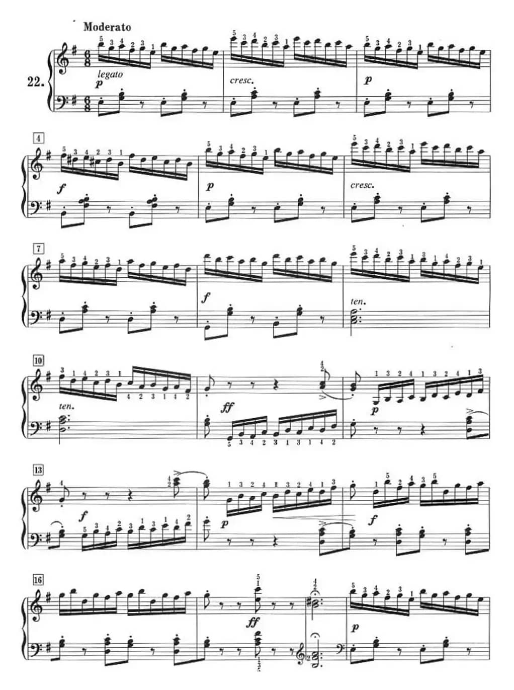 50首莱蒙钢琴练习曲 作品37（NO.22）