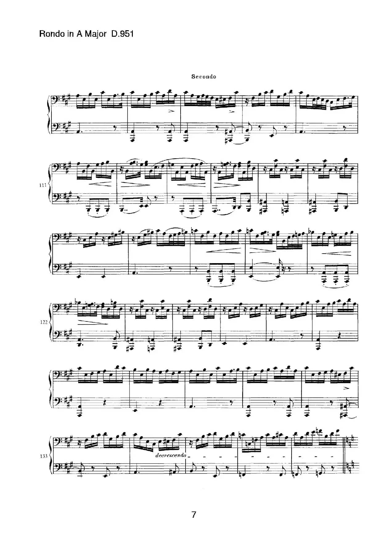 Grand Rondeau in A Major Op.107（A大调回旋曲·四手联弹）