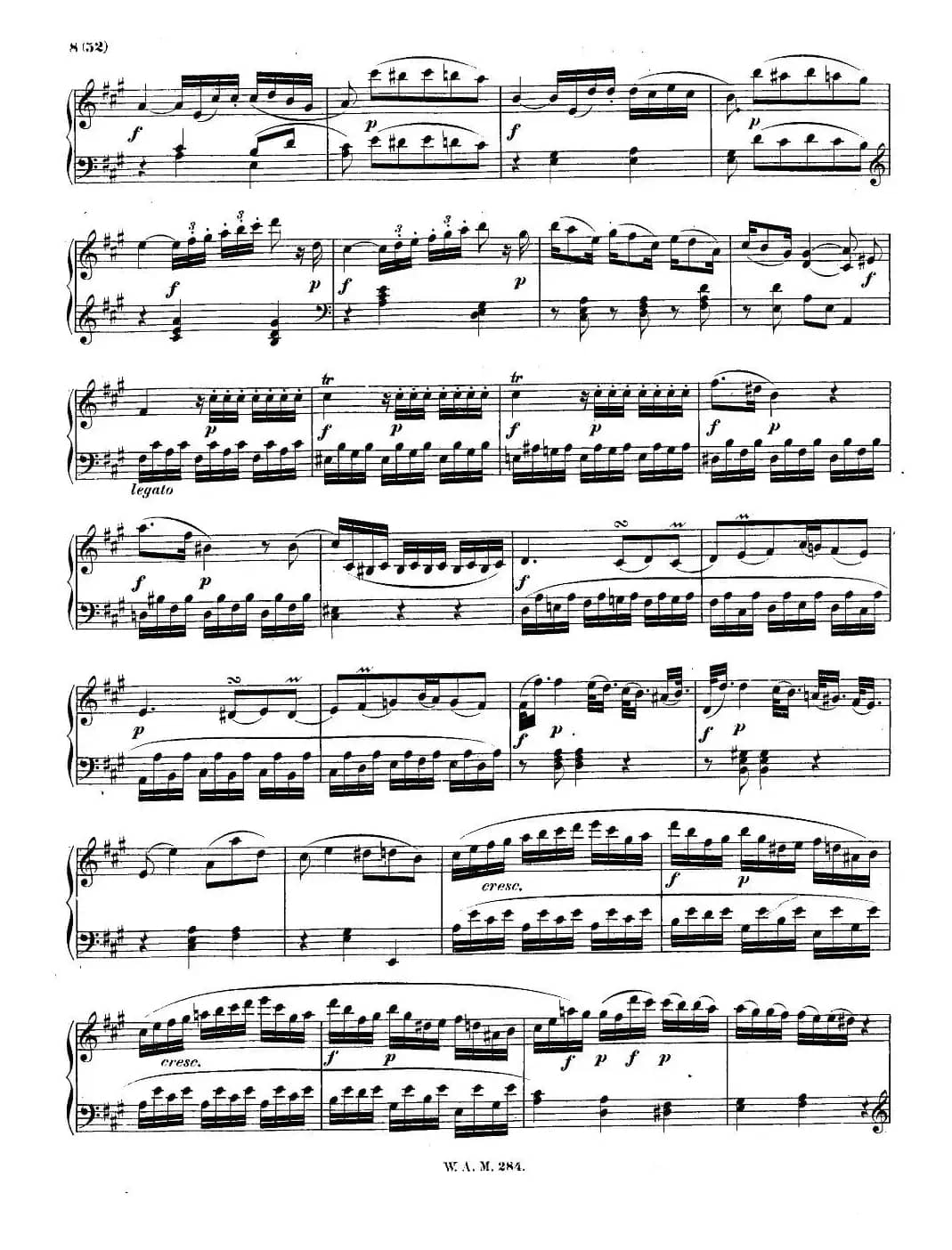 D大调第六钢琴奏鸣曲 KV.284