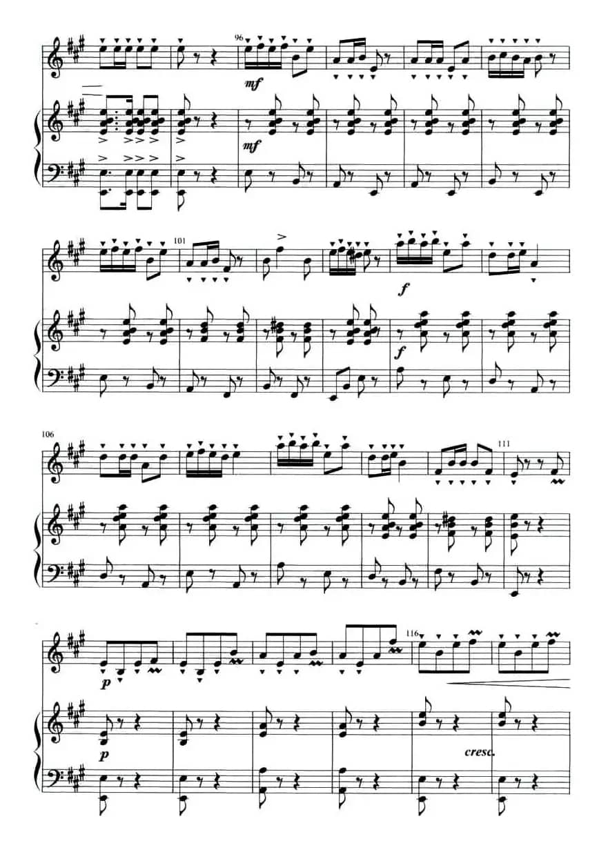 沂蒙情（竹笛+钢琴伴奏）