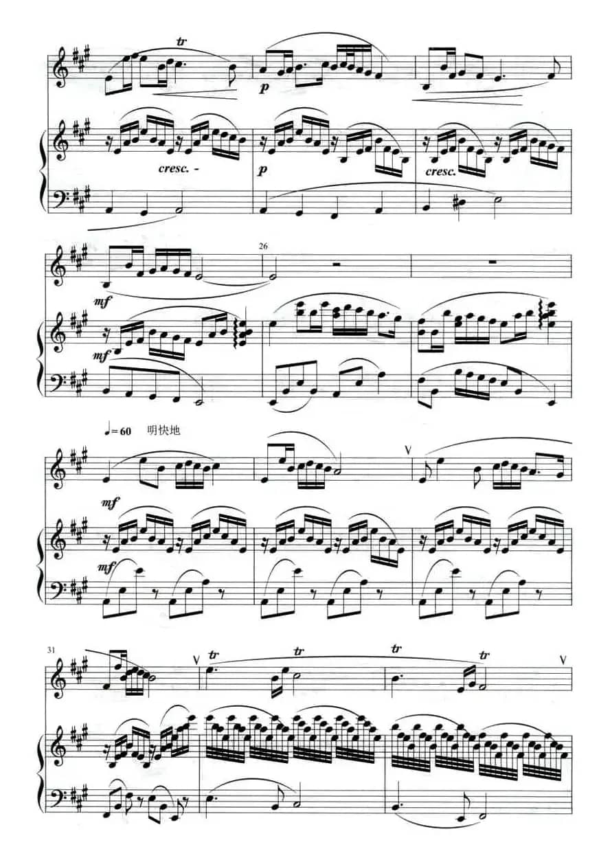 沂蒙情（竹笛+钢琴伴奏）