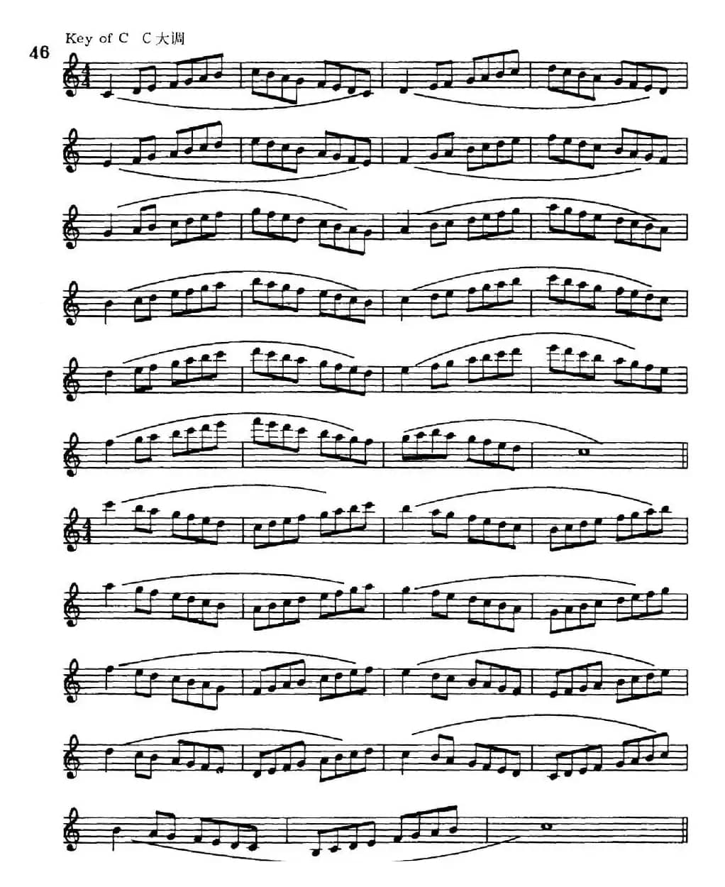 萨克斯演奏教程第一节（大调音阶-守调变奏P41—55）