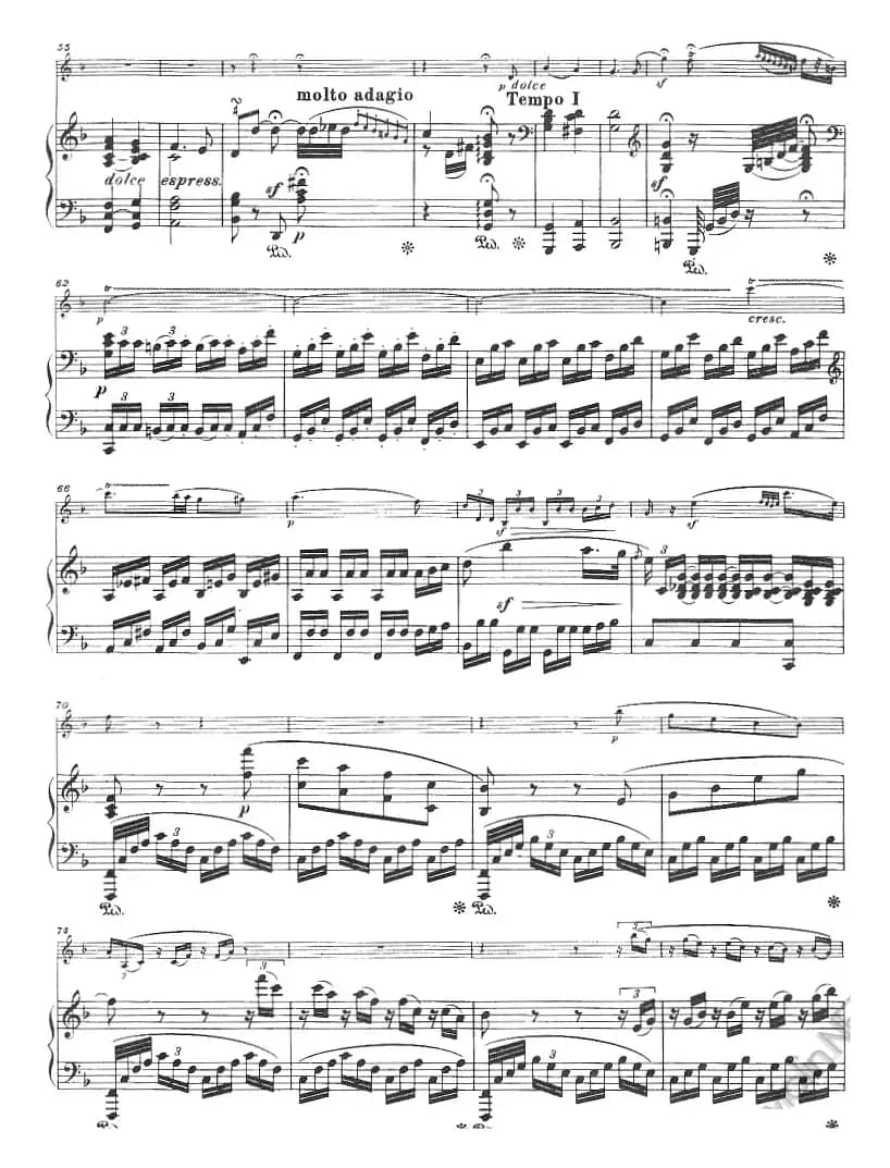 献给好友鲁道尔夫·克鲁采：奏鸣曲（A大调、小提琴+钢琴伴奏）