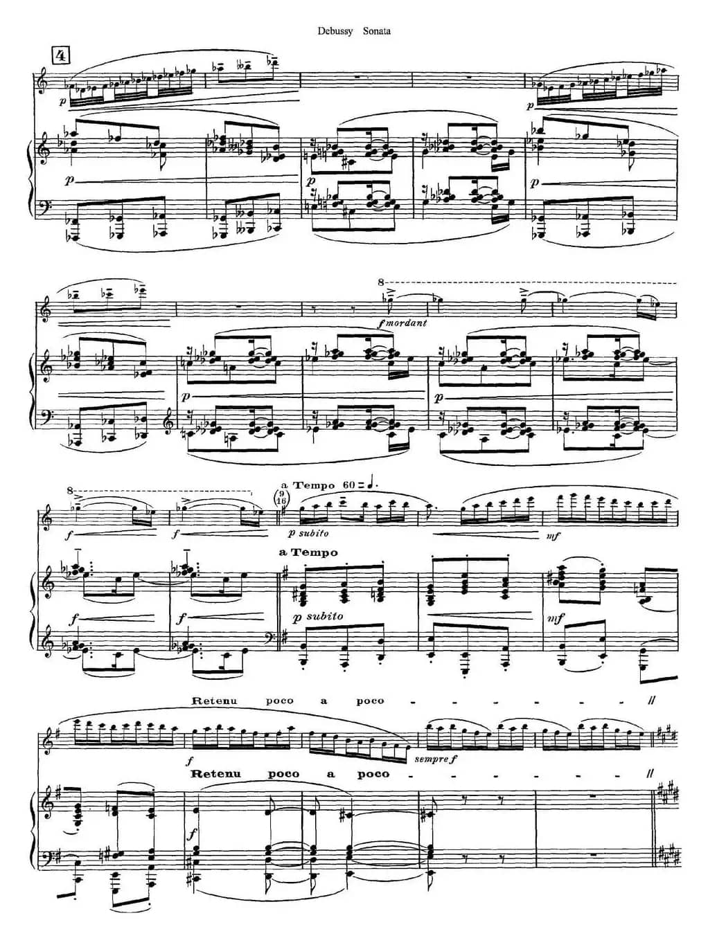 Debussy Sonata（小提琴+钢琴伴奏）