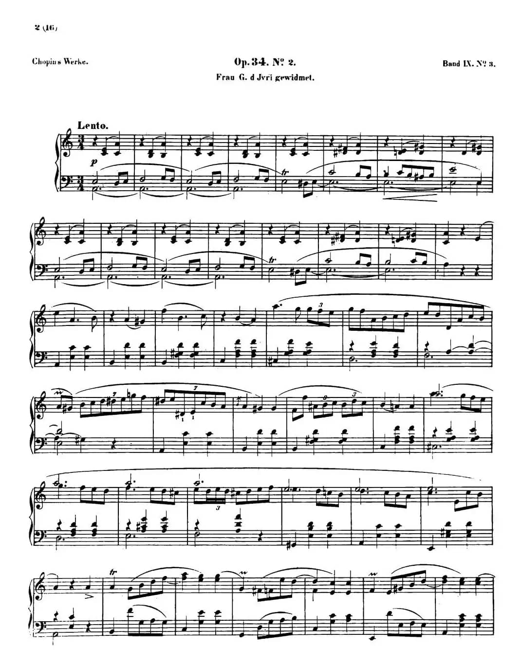 Valse brillante Op34 No2 (A小调华丽圆舞曲 Op.34-2 )
