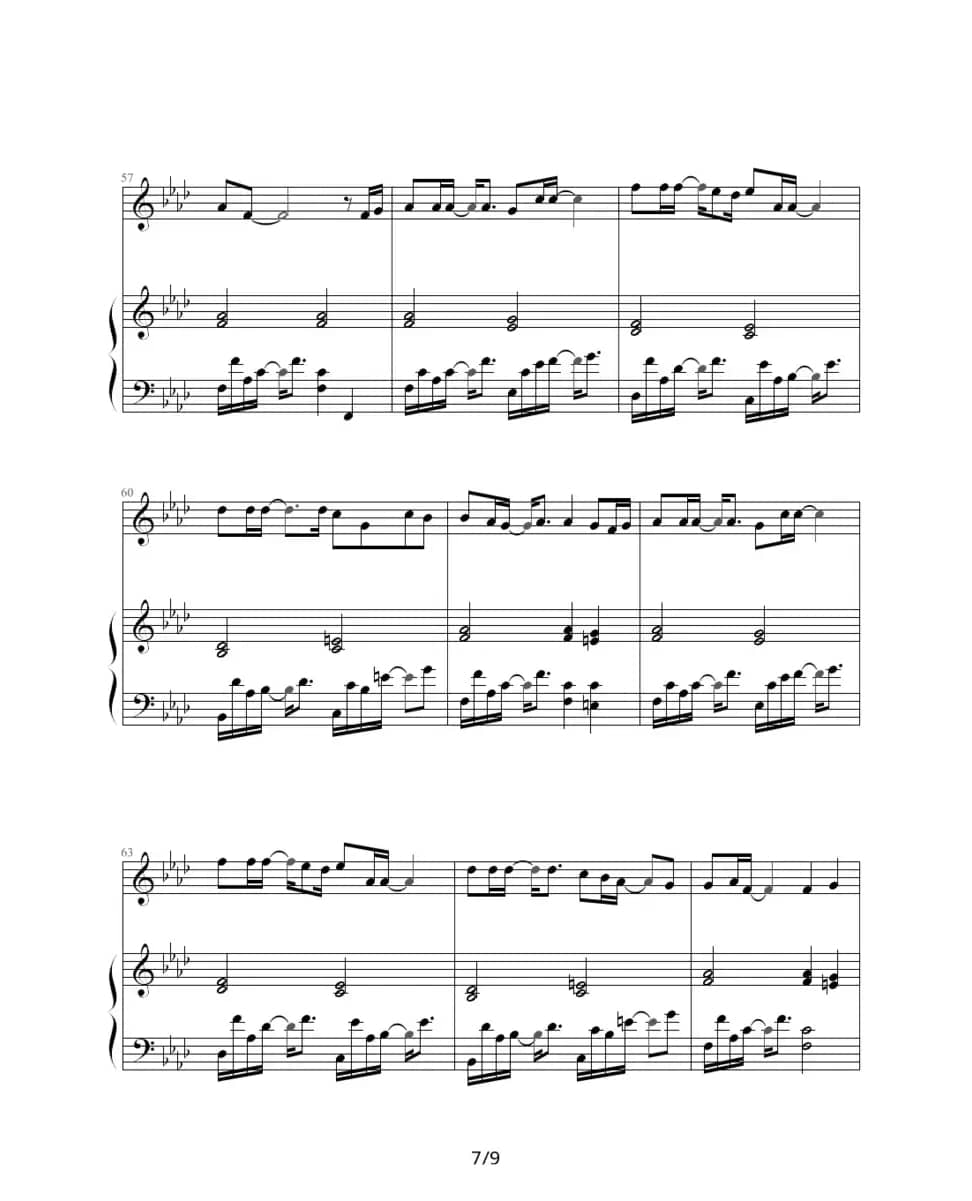 夜曲（周杰伦作曲、巴特尔编配版、钢琴伴奏谱）