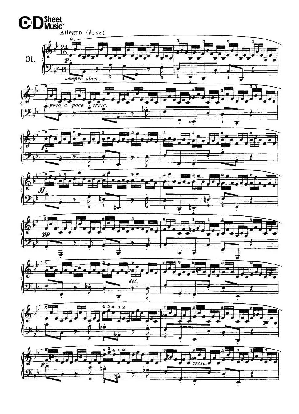 Cramer - 84 exercices（31—35）（克拉莫84首钢琴练习曲）