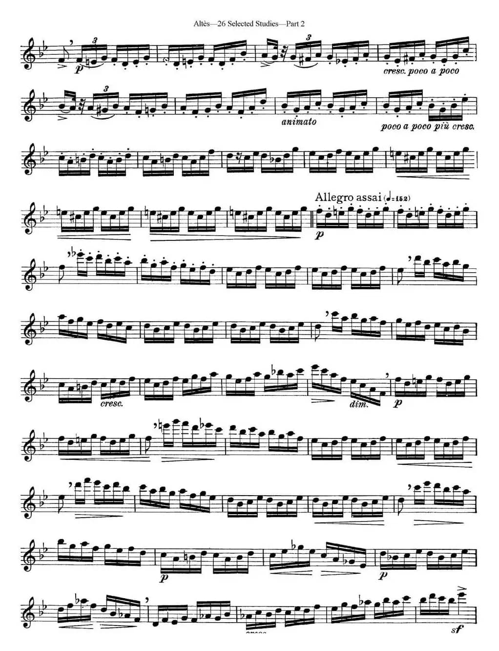 阿尔泰斯26首精选长笛练习曲（NO.23）