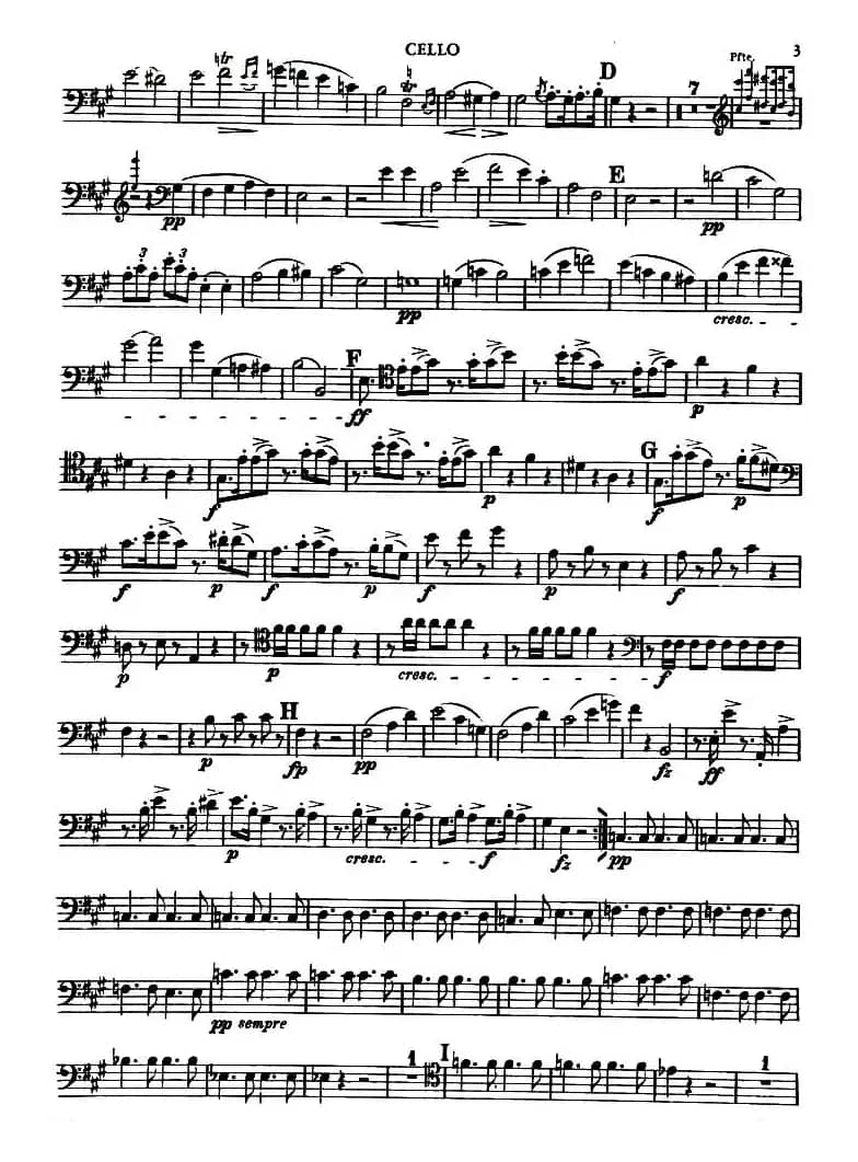 TROUT QUINTET（鳟鱼五重奏）（第一大提琴分谱）