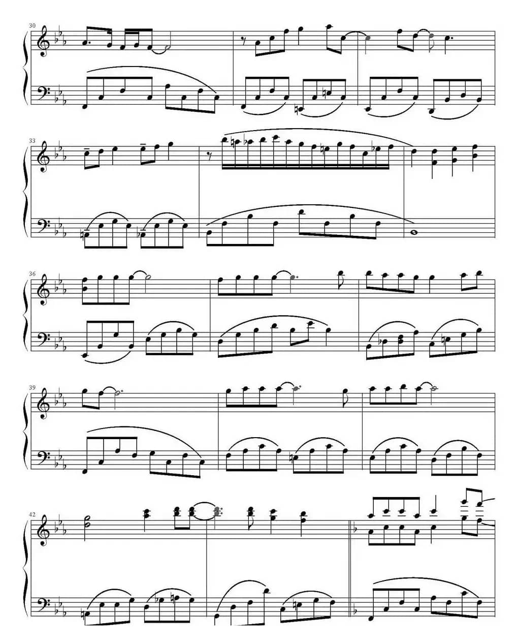 月半弯（弹琴吧制谱版）